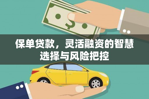 井冈山保单贷款，灵活融资的智慧选择与风险把控