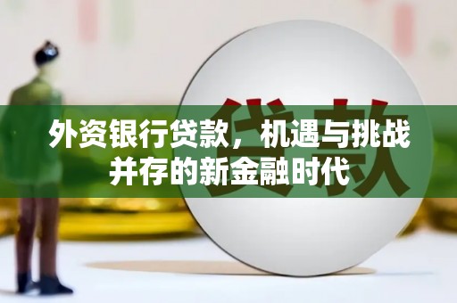 井冈山外资银行贷款，机遇与挑战并存的新金融时代