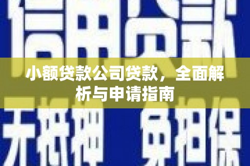 井冈山小额贷款公司贷款，全面解析与申请指南