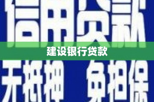 井冈山建设银行贷款