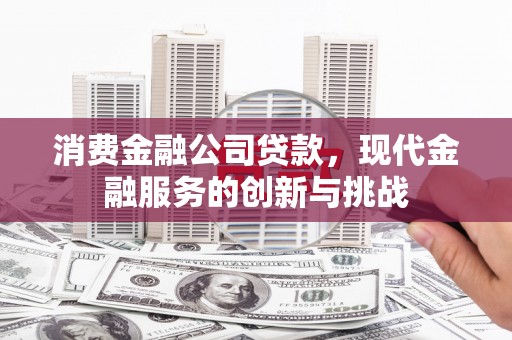 井冈山消费金融公司贷款，现代金融服务的创新与挑战