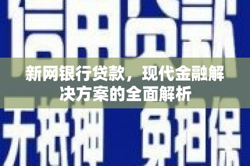 井冈山新网银行贷款，现代金融解决方案的全面解析