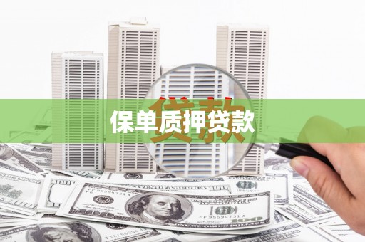 井冈山保单质押贷款