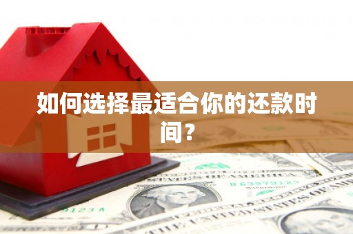 井冈山如何选择最适合你的还款时间？