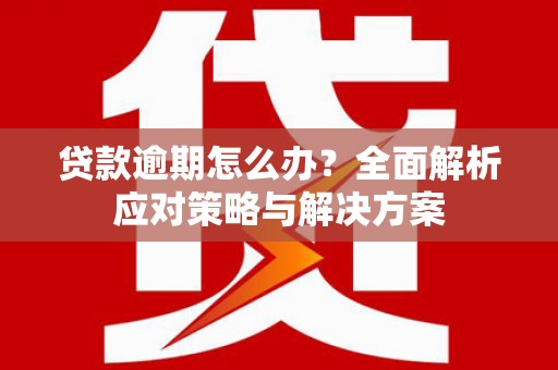 井冈山贷款逾期怎么办？全面解析应对策略与解决方案